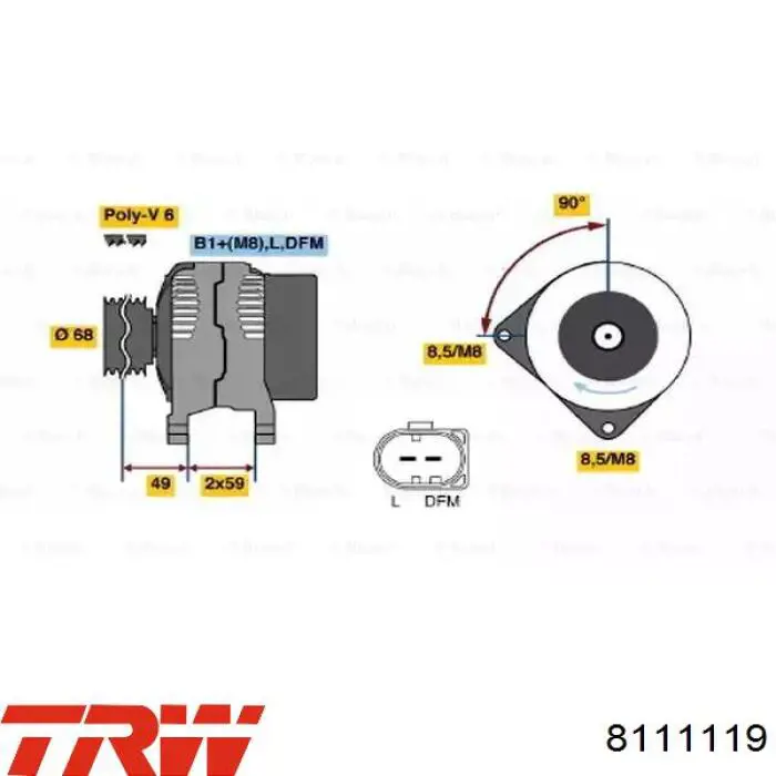 Направляюча клапанів 8111119 TRW