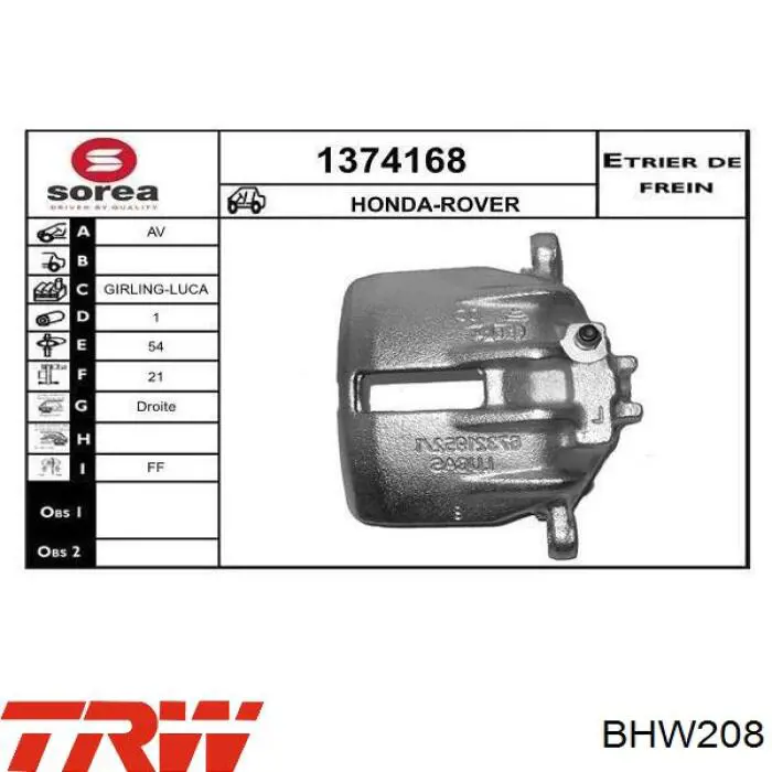 Супорт гальмівний передній правий Elstock 830072 ціна, від 60.39 USD