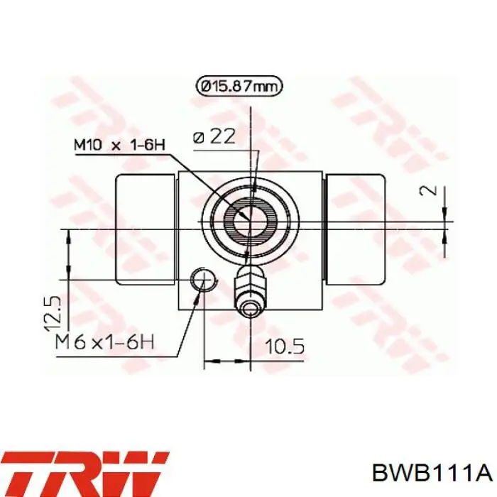 BWB111A TRW циліндр гальмівний колісний/робітник, задній