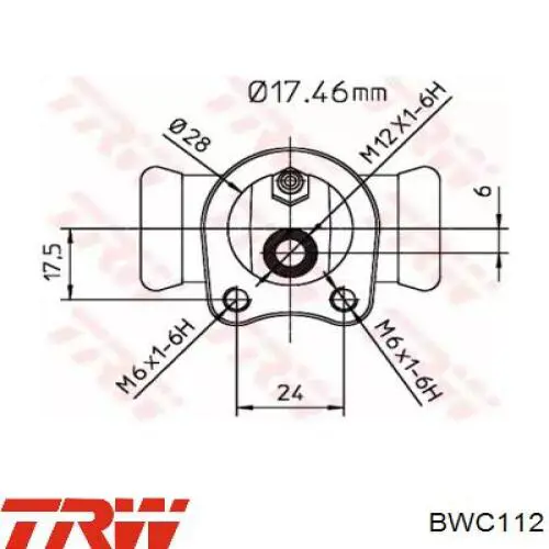 BWC112 TRW циліндр гальмівний колісний/робітник, задній
