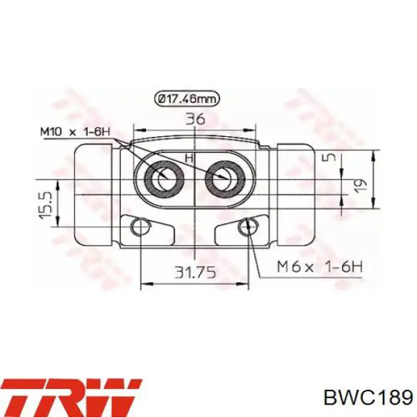 BWC189 TRW циліндр гальмівний колісний/робітник, задній