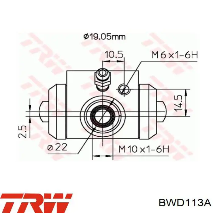 BWD113A TRW Циліндр гальмівний колісний/робітник, задній