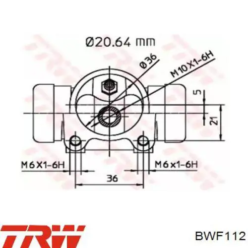 BWF112 TRW циліндр гальмівний колісний/робітник, задній