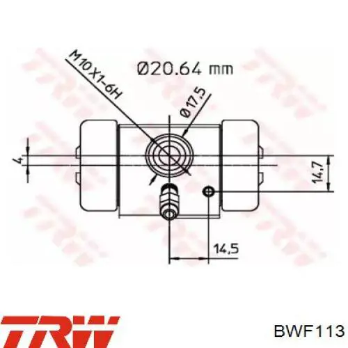 BWF113 TRW циліндр гальмівний колісний/робітник, задній