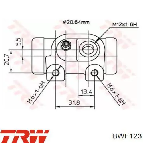 BWF123 TRW циліндр гальмівний колісний/робітник, задній