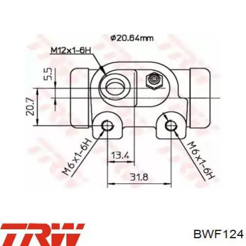 BWF124 TRW циліндр гальмівний колісний/робітник, задній