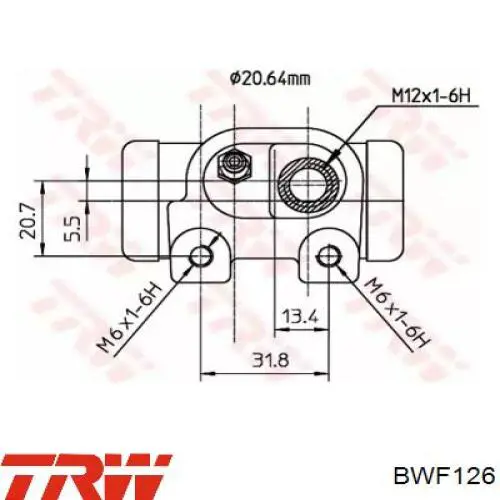 BWF126 TRW циліндр гальмівний колісний/робітник, задній