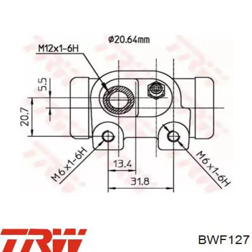 Циліндр гальмівний колісний/робітник, задній 8671020593 Nissan