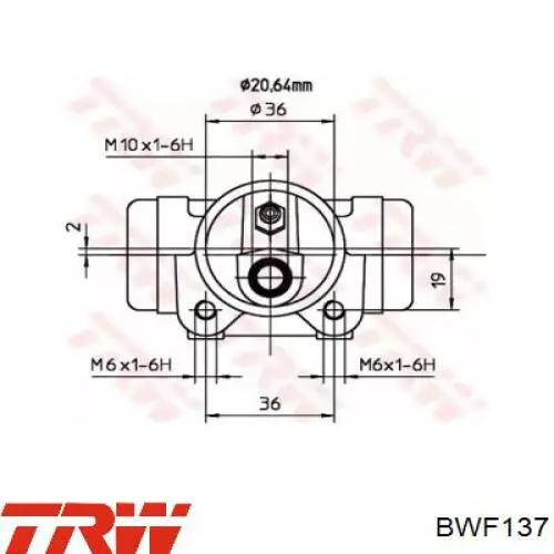 BWF137 TRW циліндр гальмівний колісний/робітник, задній