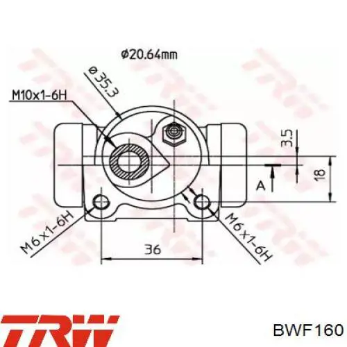 BWF160 TRW циліндр гальмівний колісний/робітник, задній