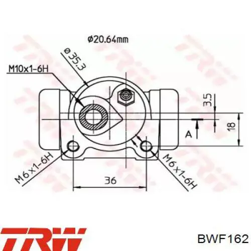 BWF162 TRW циліндр гальмівний колісний/робітник, задній