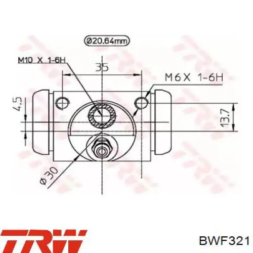 BWF321 TRW циліндр гальмівний колісний/робітник, задній