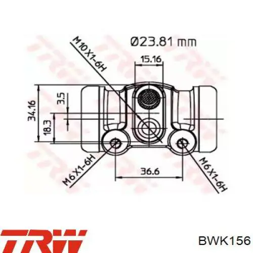 BWK156 TRW циліндр гальмівний колісний/робітник, задній