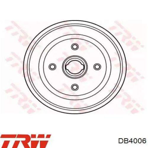 Барабан гальмівний задній DB4006 TRW