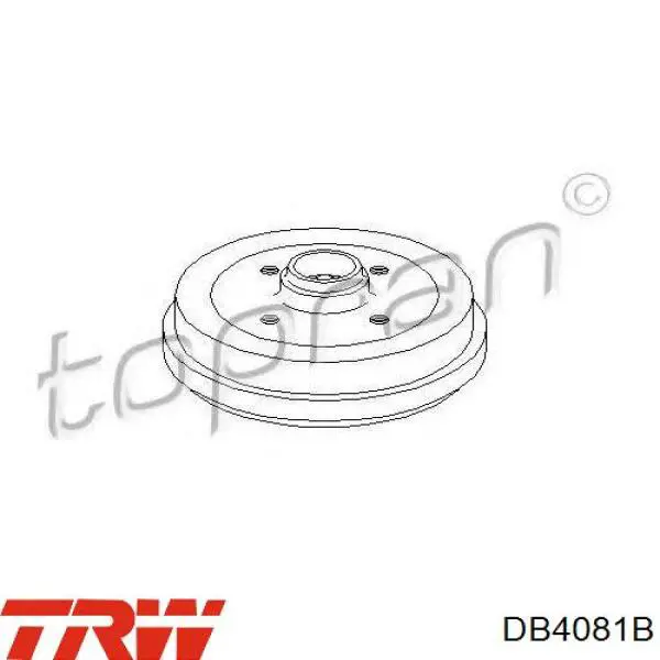 Барабан гальмівний задній TRW DB4081B ціна, від 28.21 USD