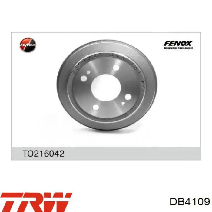 Барабан гальмівний задній TRW DB4109