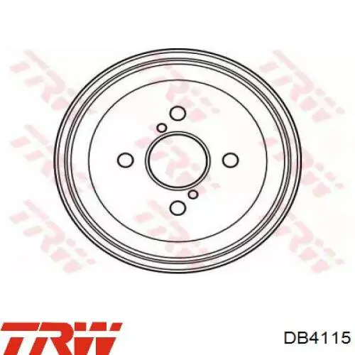 Барабан гальмівний задній DB4115 TRW