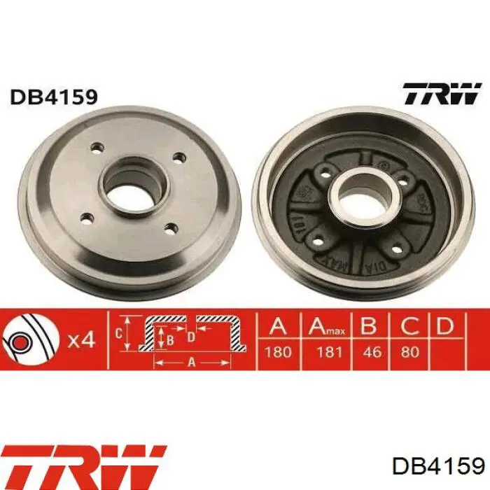 Купити 191042 Maxgear Барабан гальмівний задній