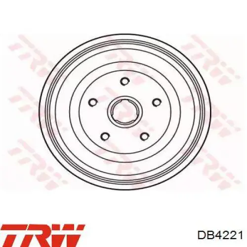 Барабан гальмівний задній DB4221 TRW