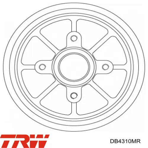Барабан гальмівний задній TRW DB4310MR