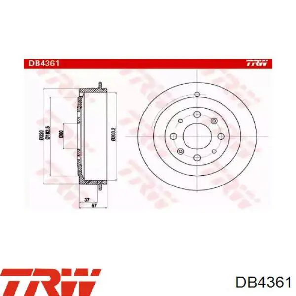 Барабан гальмівний задній BT2440 Optimal