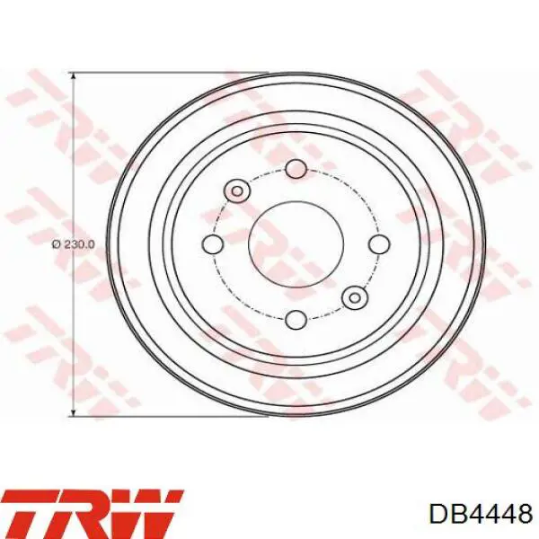 Купити DB4448 TRW Барабан гальмівний задній