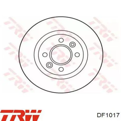 Диск гальмівний передній DF1017 TRW