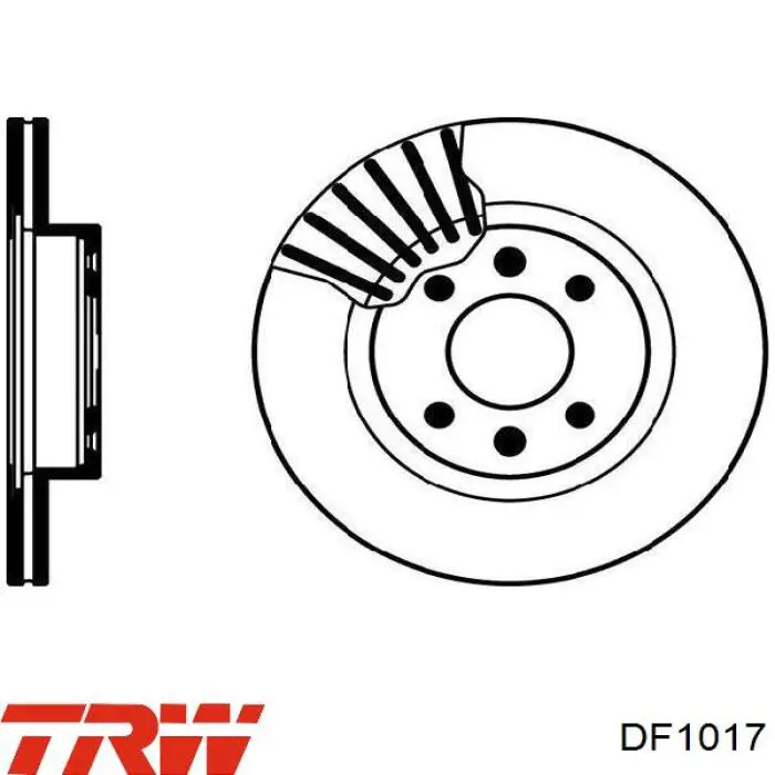 Гальмівні диски передні DF1017 TRW