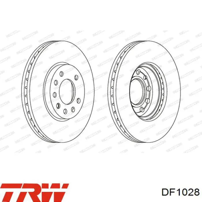 Диск гальмівний задній TRW DF1028