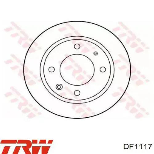 DF1117 TRW диск гальмівний задній