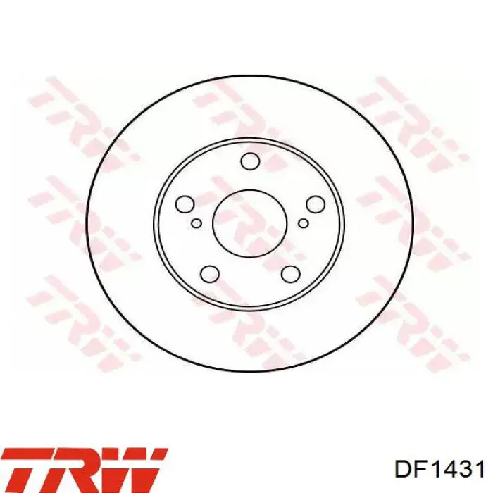 DF1431 TRW диск гальмівний передній