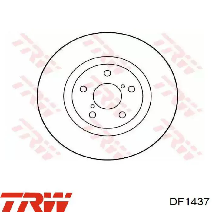 DF1437 TRW диск гальмівний передній