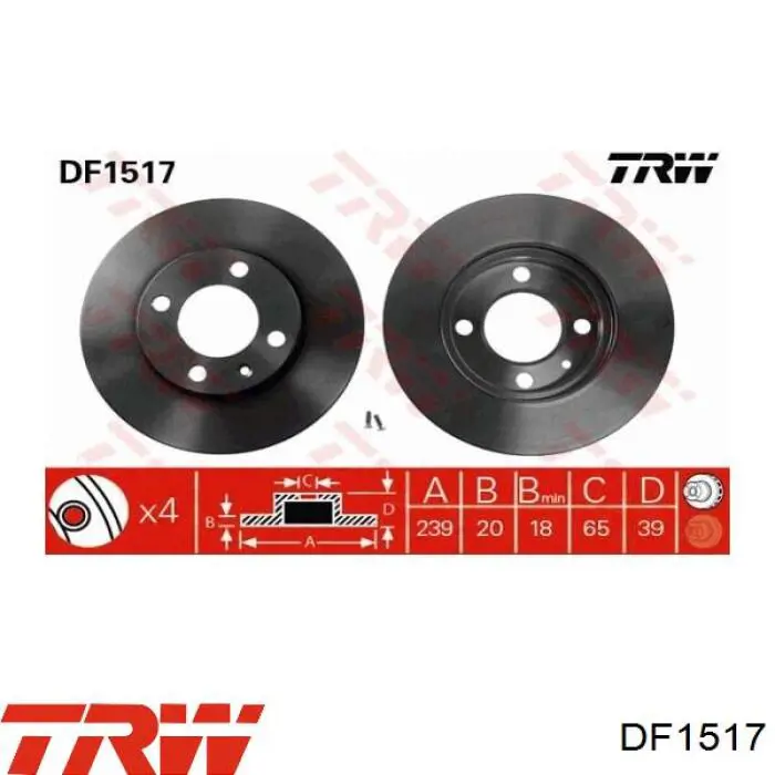 Купити DF1517 TRW Ротор гальмівний