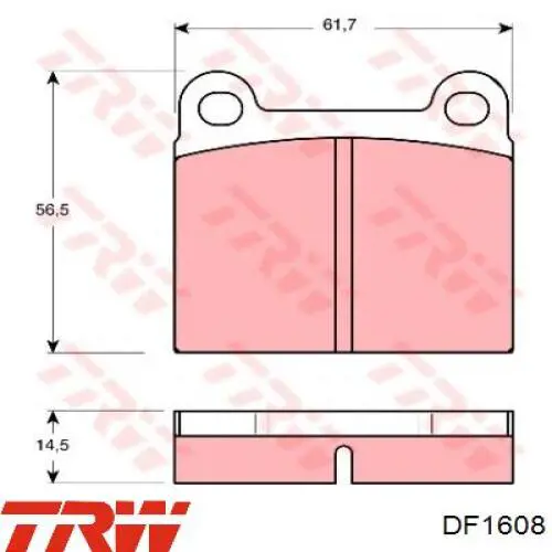 Диск гальмівний передній TRW DF1608