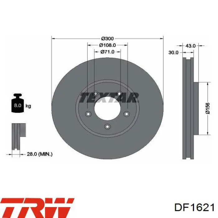 Гальмівні диски 90348319 Opel