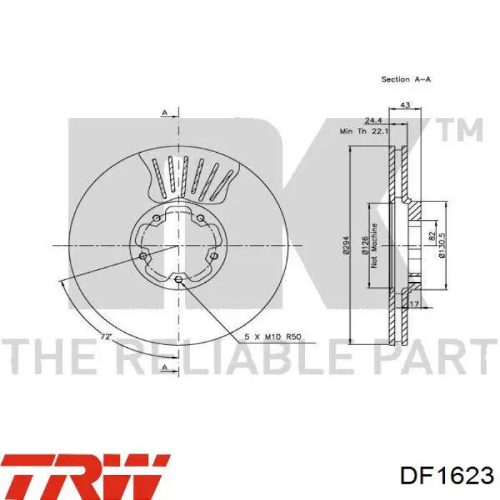 T105671 Ford Гальмо дискове переднє