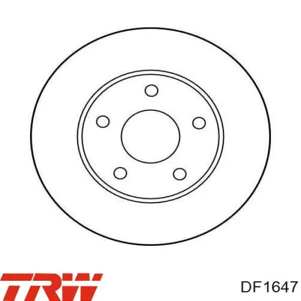 DF1647 TRW диск гальмівний передній