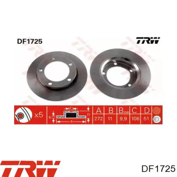 Гальмівні диски передні PB1475 Starline