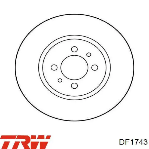 DF1743 TRW диск гальмівний передній