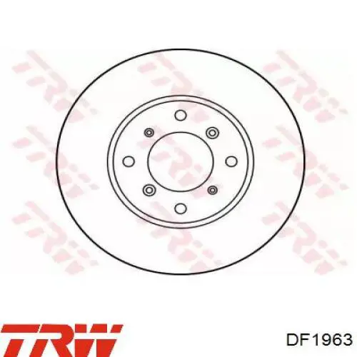DF1963 TRW диск гальмівний передній