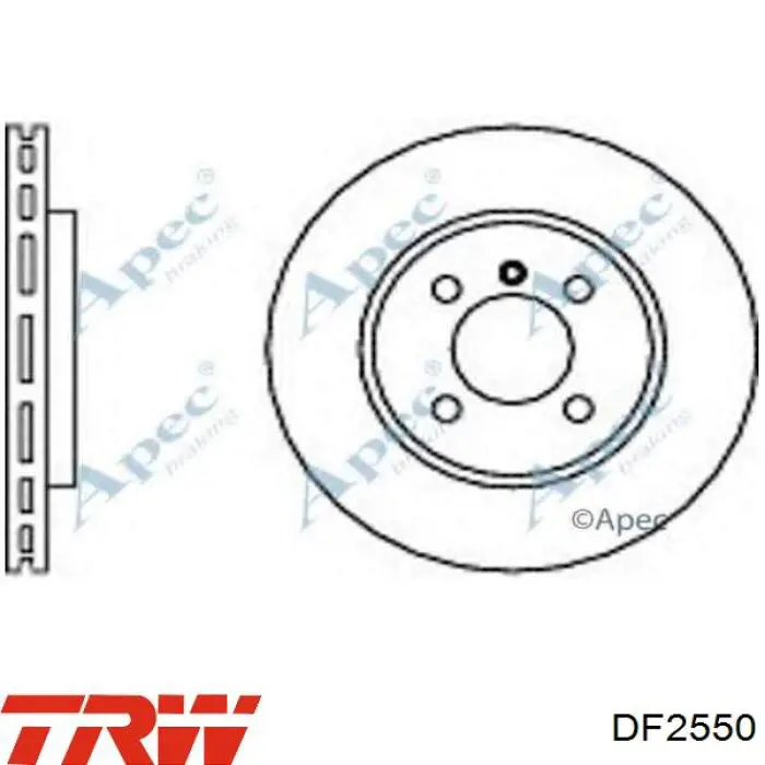 Гальмівні диски передні DF2550 TRW