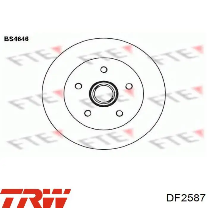 DF2587 TRW Гальмо дискове переднє