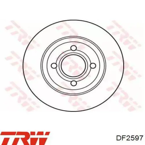 Диск гальмівний передній DF2597 TRW