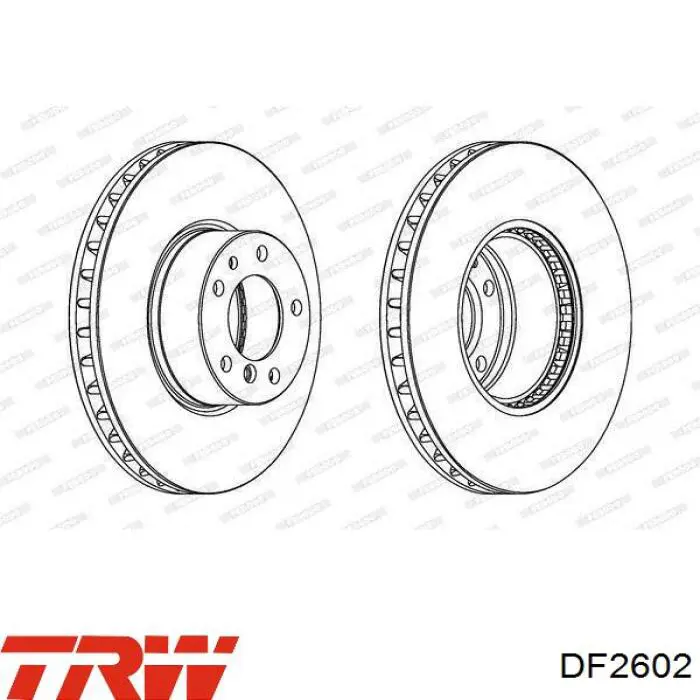 Диск гальмівний передній TRW DF2602