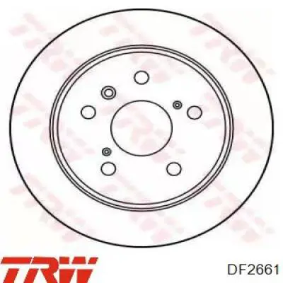 Диск гальмівний задній DF2661 TRW