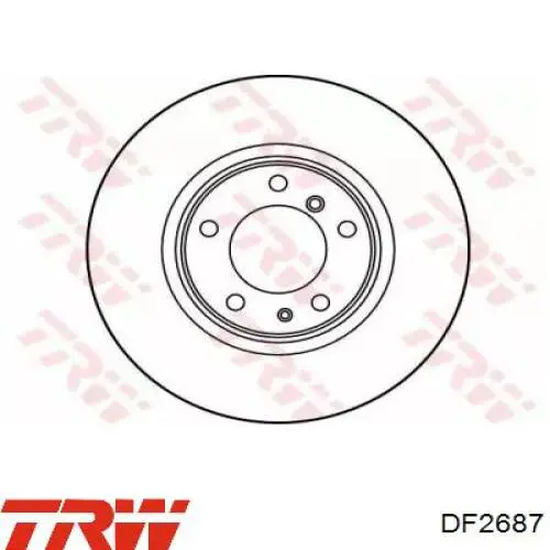 DF2687 TRW диск гальмівний передній