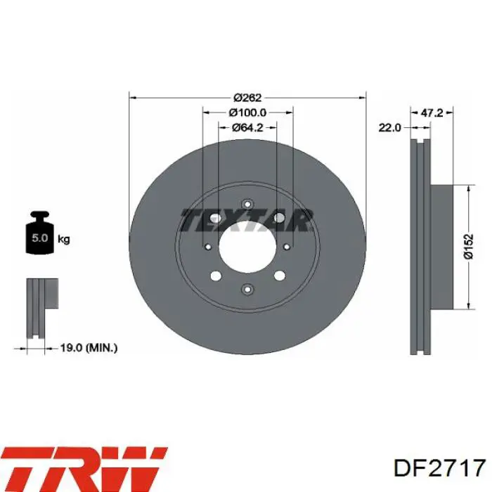 Купити DF2717 TRW Ротор гальмівний