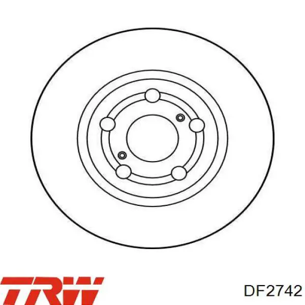 DF2742 TRW диск гальмівний передній