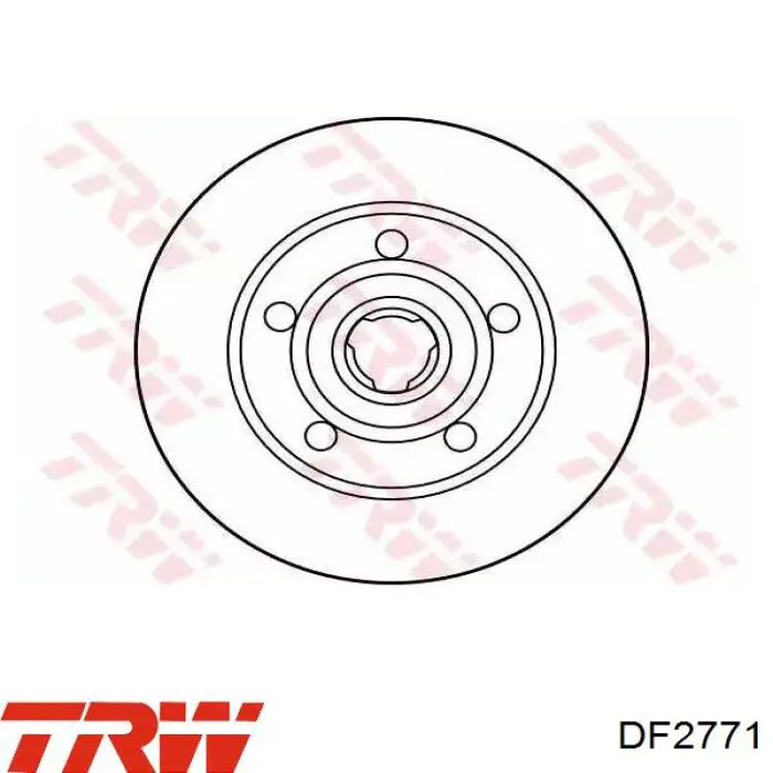 Диск гальмівний задній DF2771 TRW