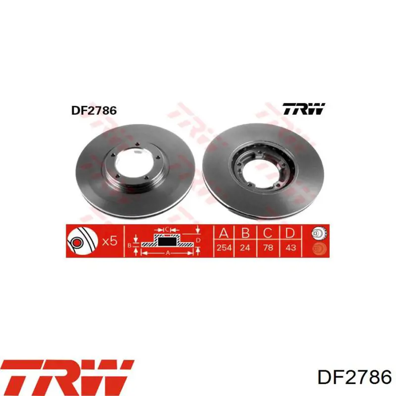Купити DF2786 TRW Ротор гальмівний